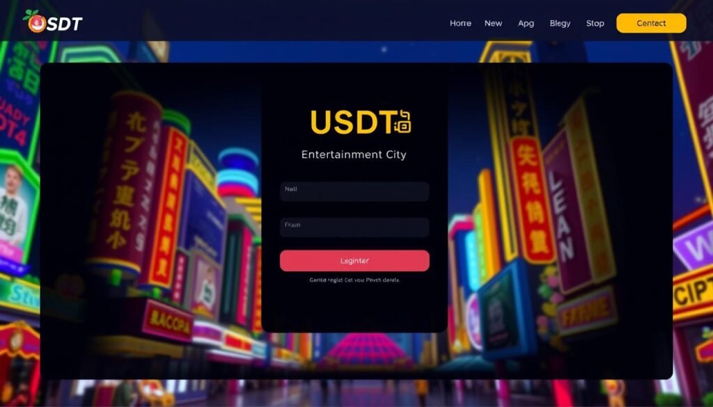 生成圖片：usdt娛樂城註冊頁面