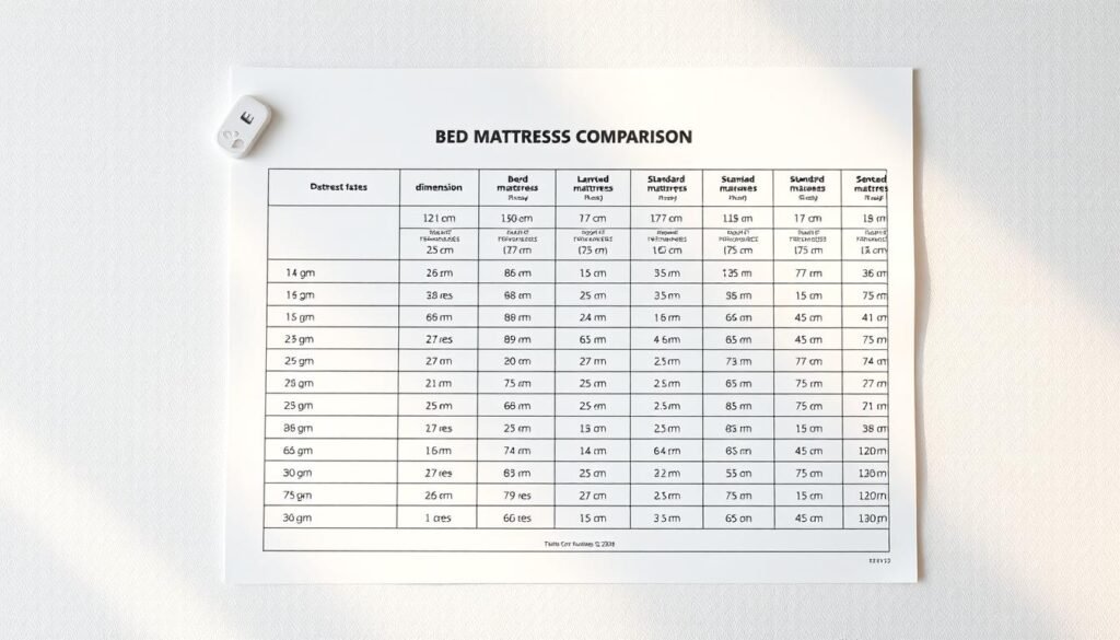 床墊尺寸對照表 床墊尺寸對照表